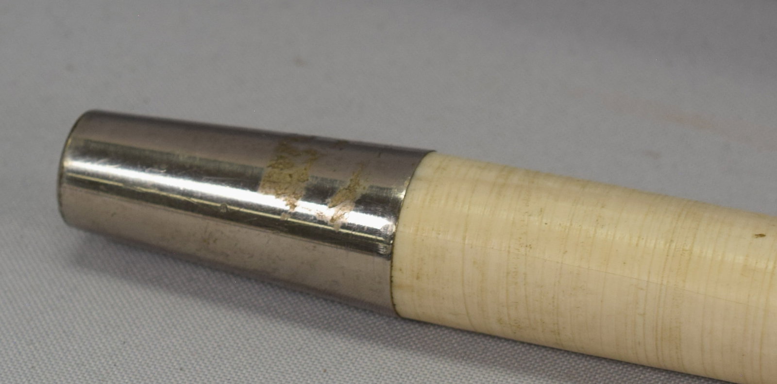 TURNED BONE WALKING STICK. - 6