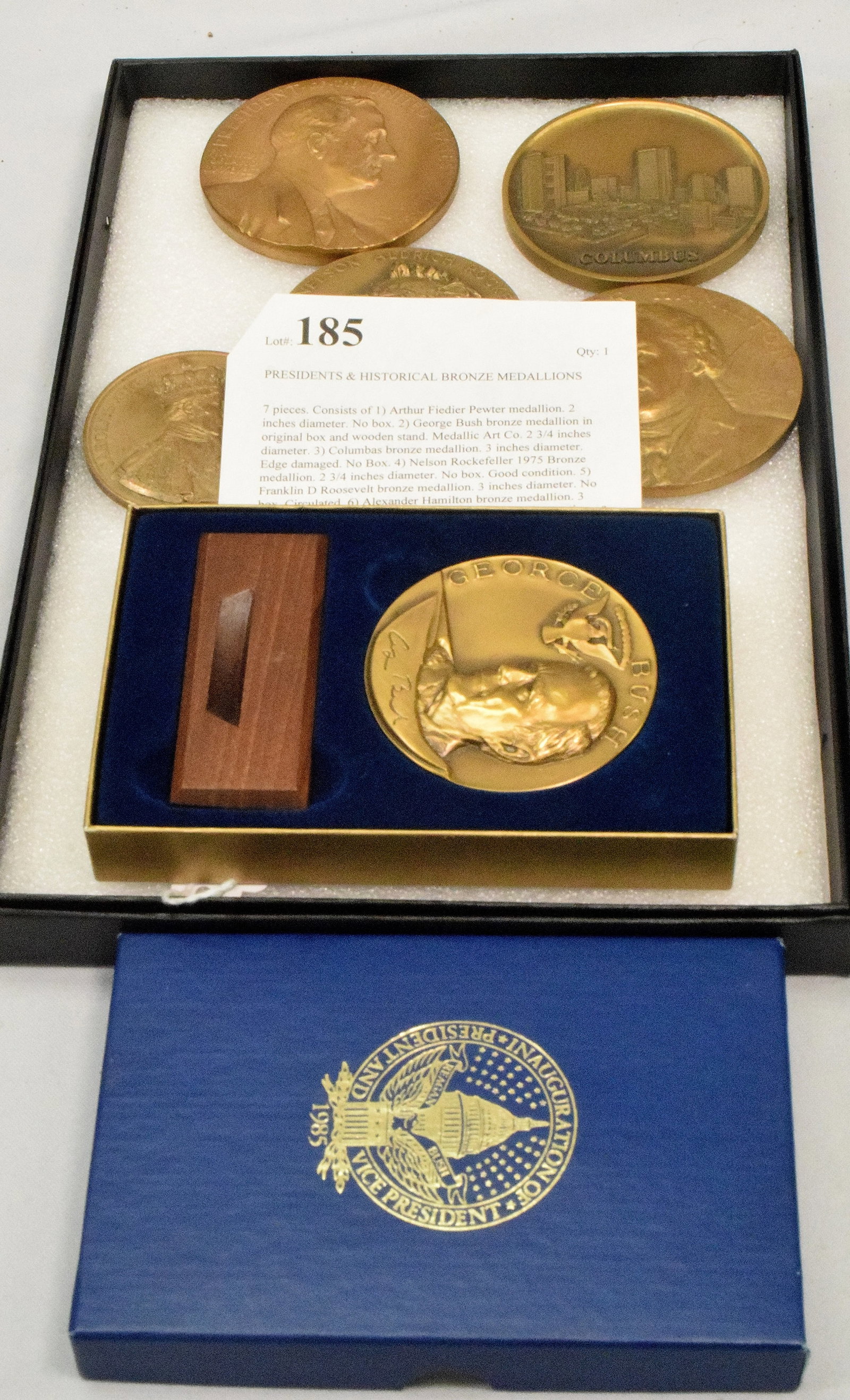 PRESIDENTS & HISTORICAL BRONZE MEDALLIONS (1 of 13)