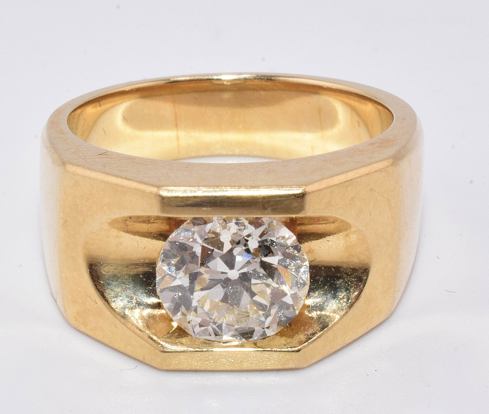 14K DIAMOND MAN'S RING - 2