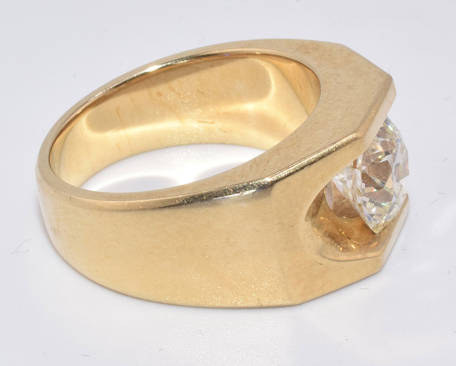 14K DIAMOND MAN'S RING - 3
