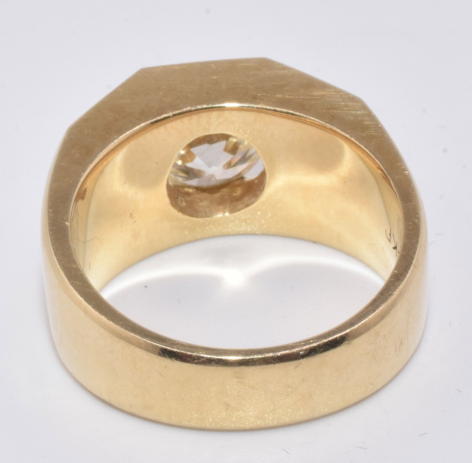 14K DIAMOND MAN'S RING - 4