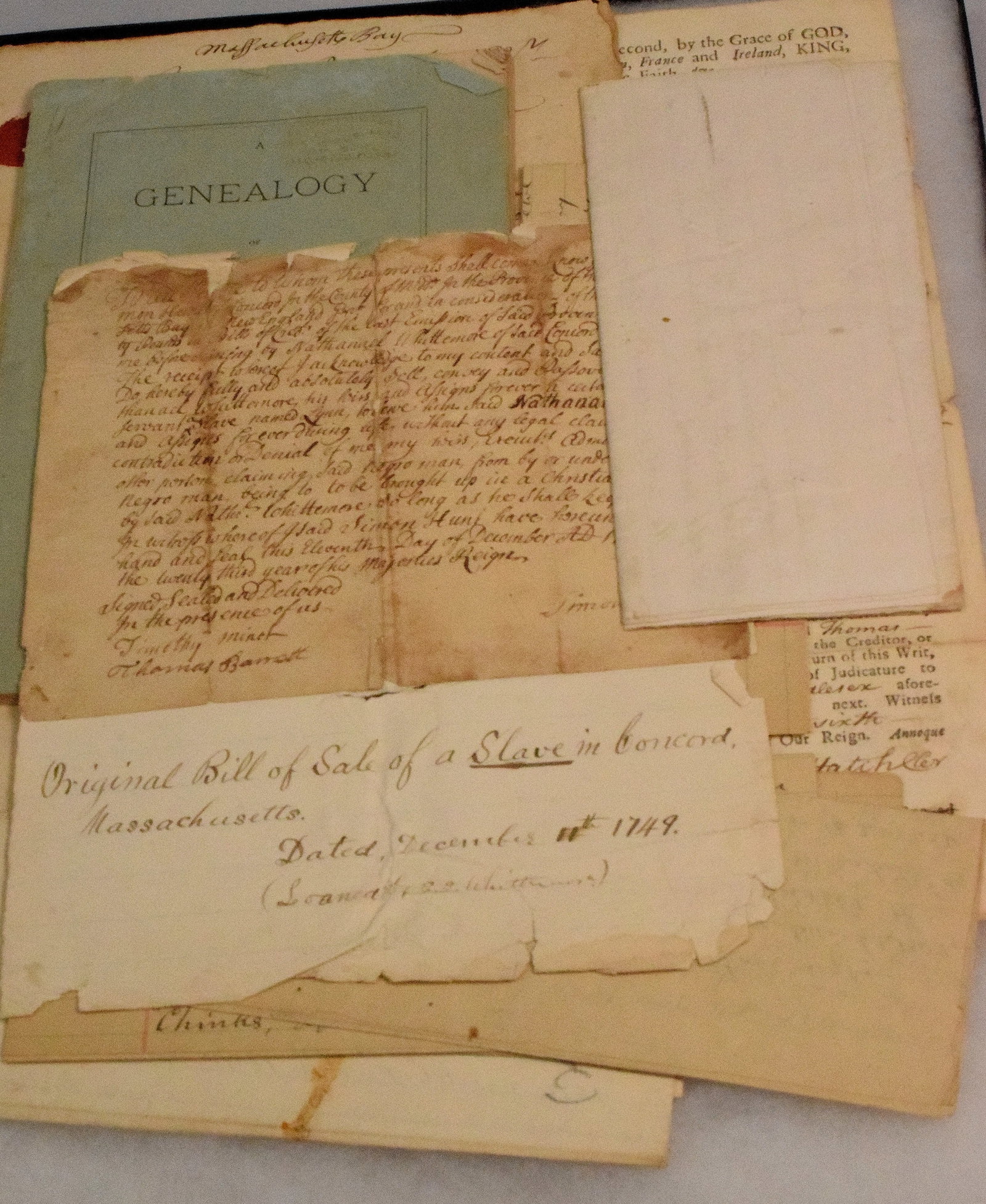 EARLY COLONIAL DOCUMENTS WHITTEMORE FAMILY (1 of 12)