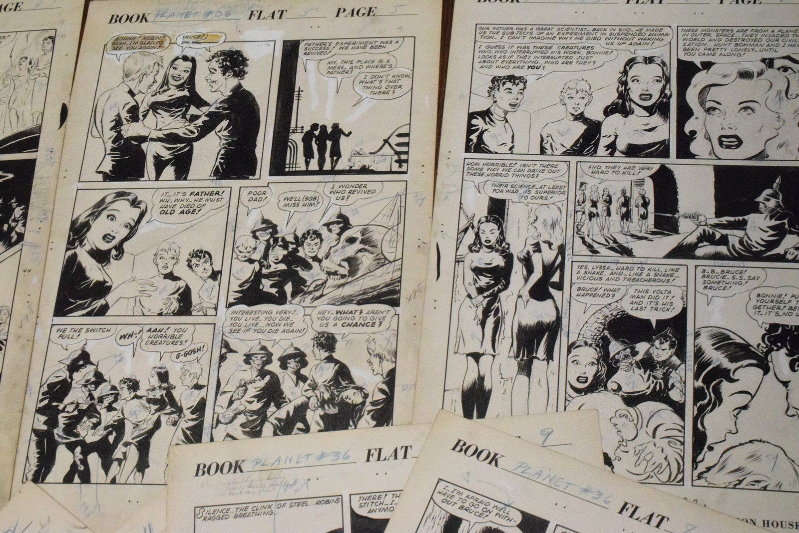 PLANET COMICS #36 ORIGINAL COMIC ART - 10