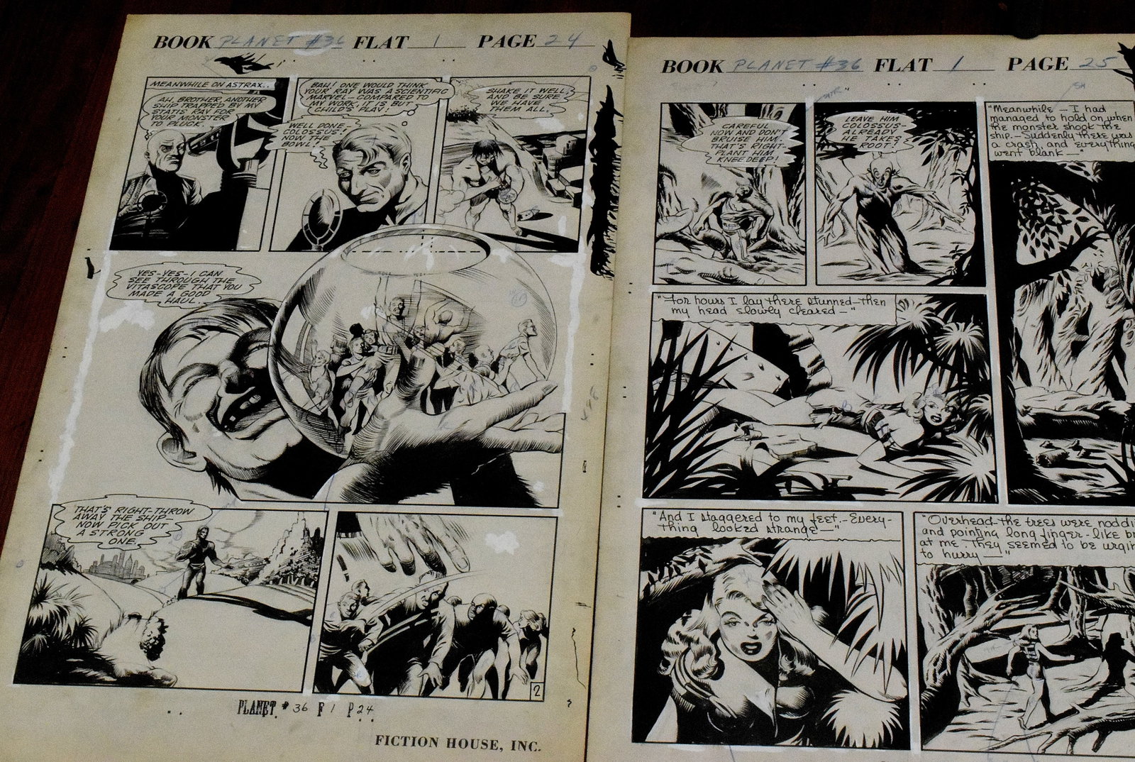 PLANET COMICS #36 ORIGINAL COMIC ART - 4