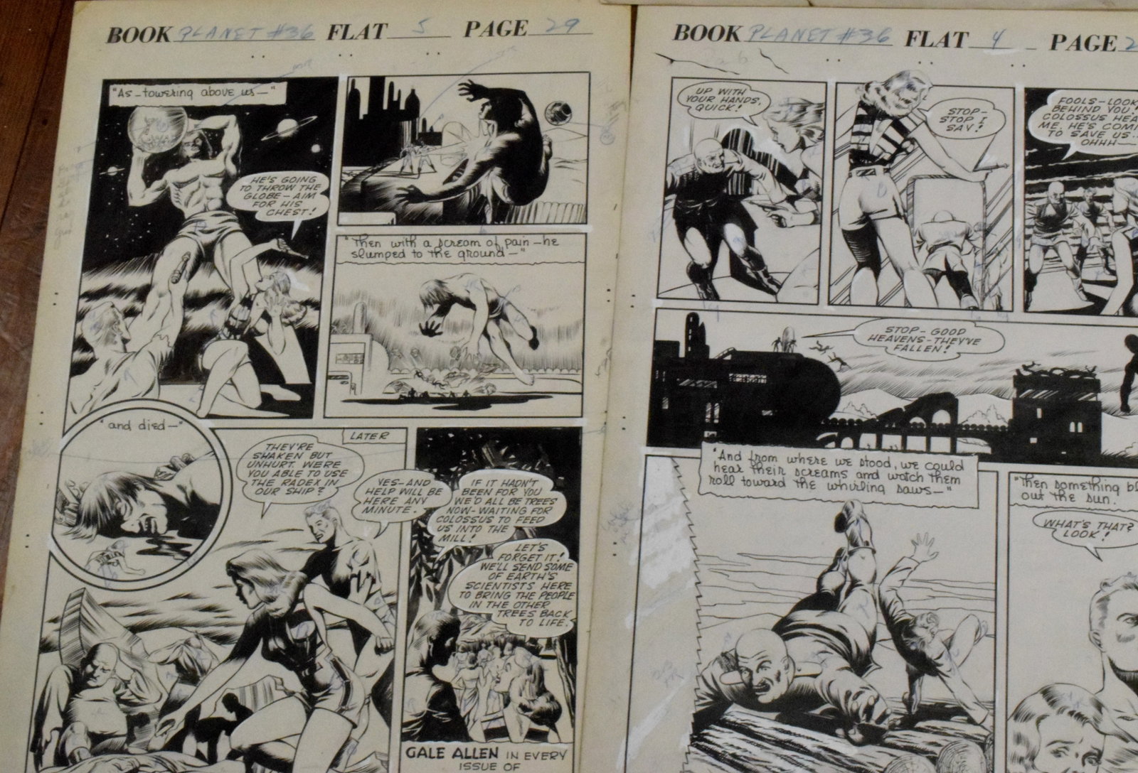 PLANET COMICS #36 ORIGINAL COMIC ART - 5