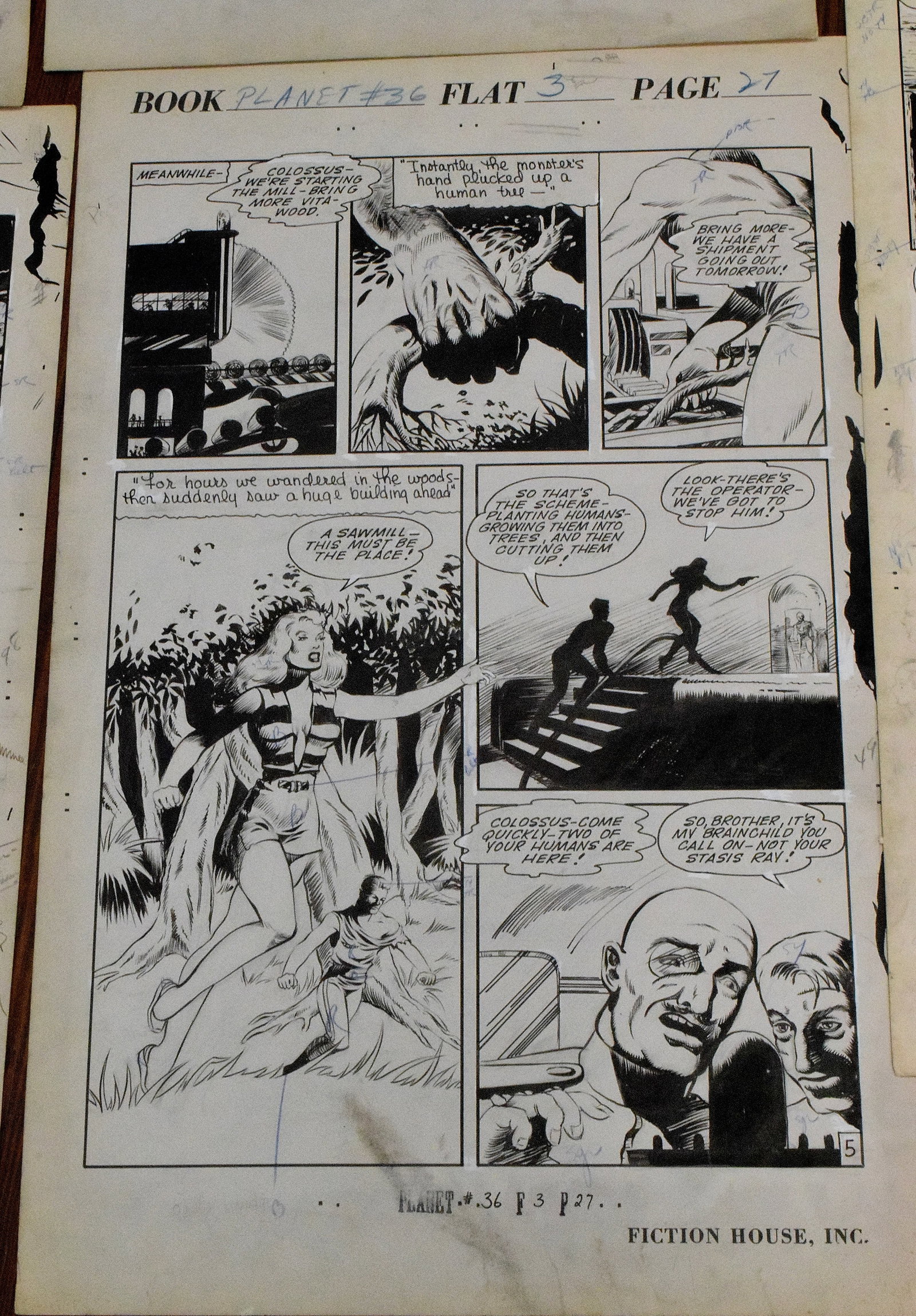 PLANET COMICS #36 ORIGINAL COMIC ART - 7