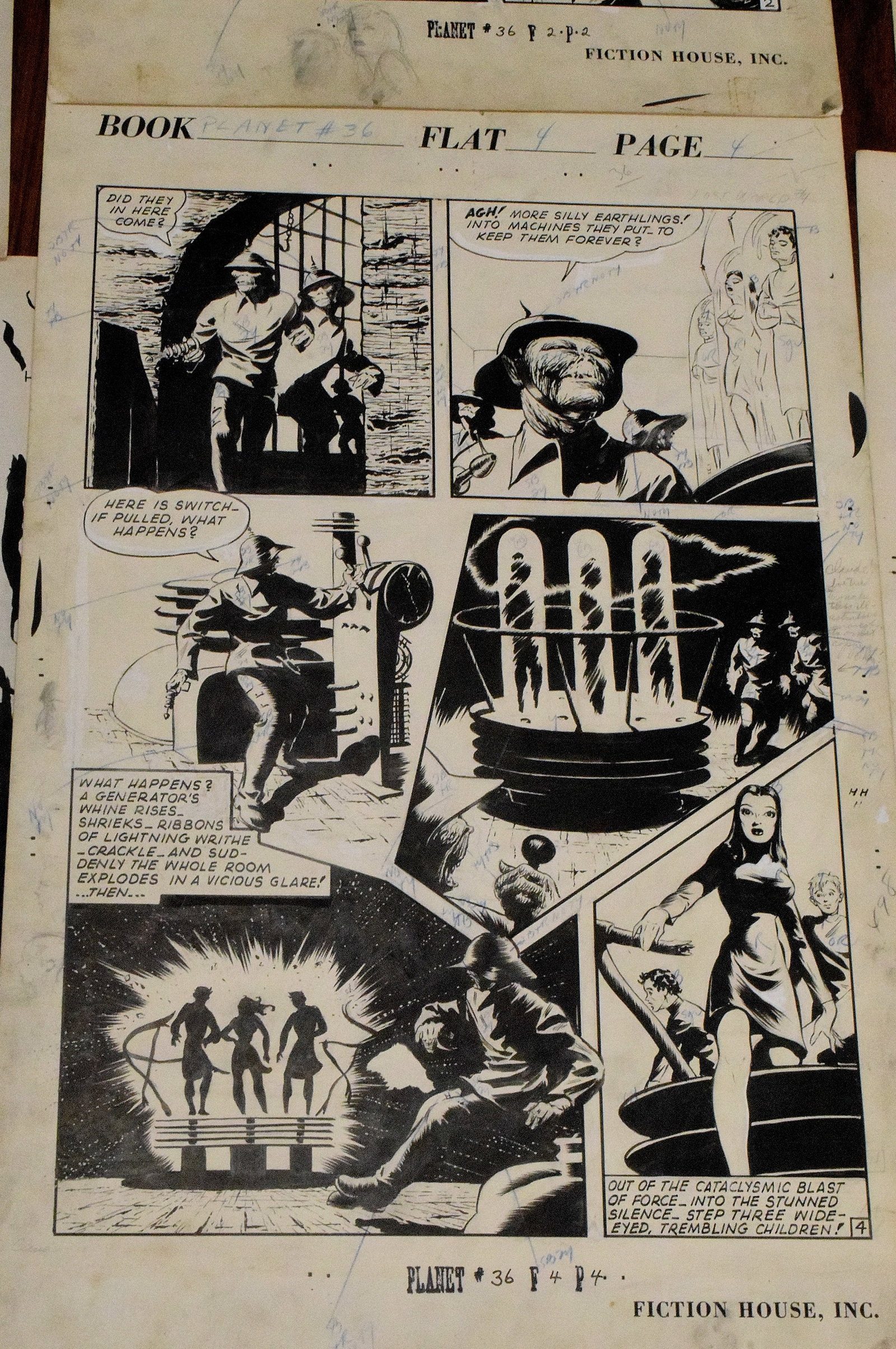 PLANET COMICS #36 ORIGINAL COMIC ART - 8