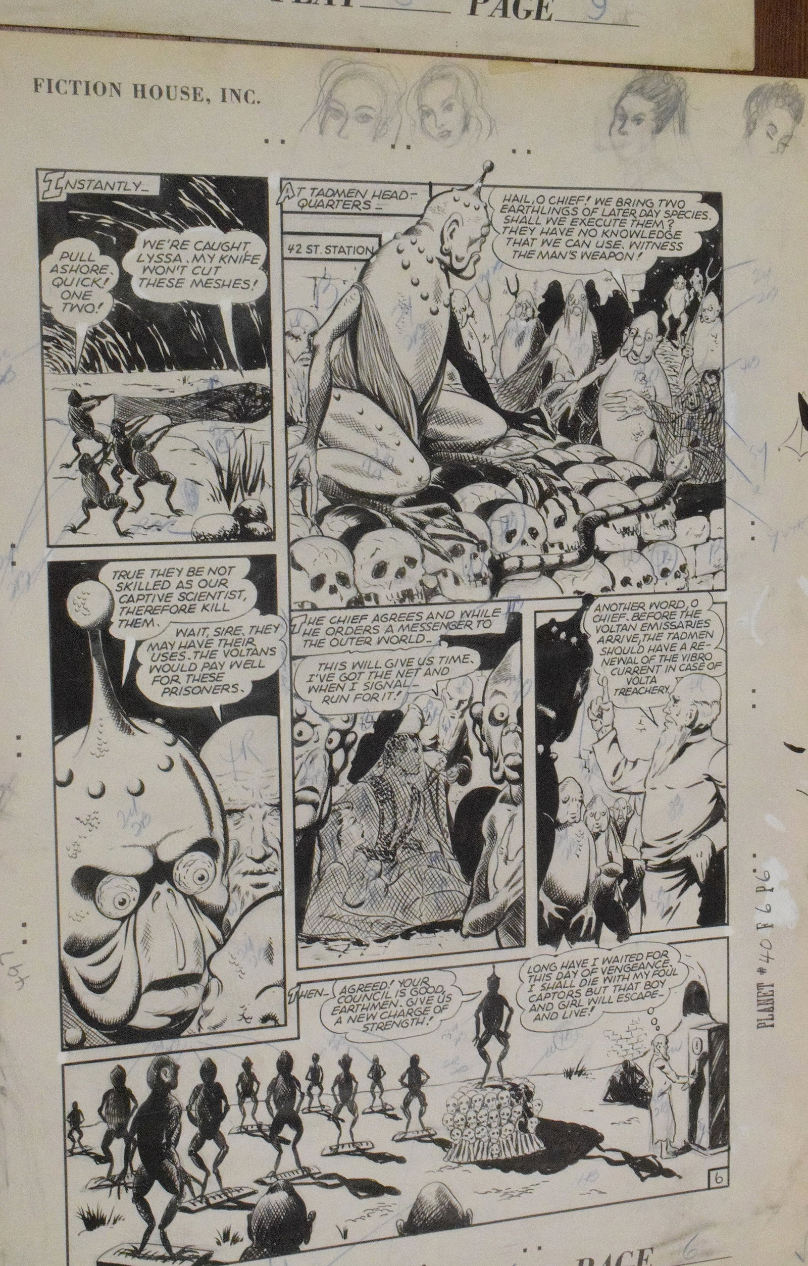PLANET COMICS #40 ORIGINAL COMIC ART - 11