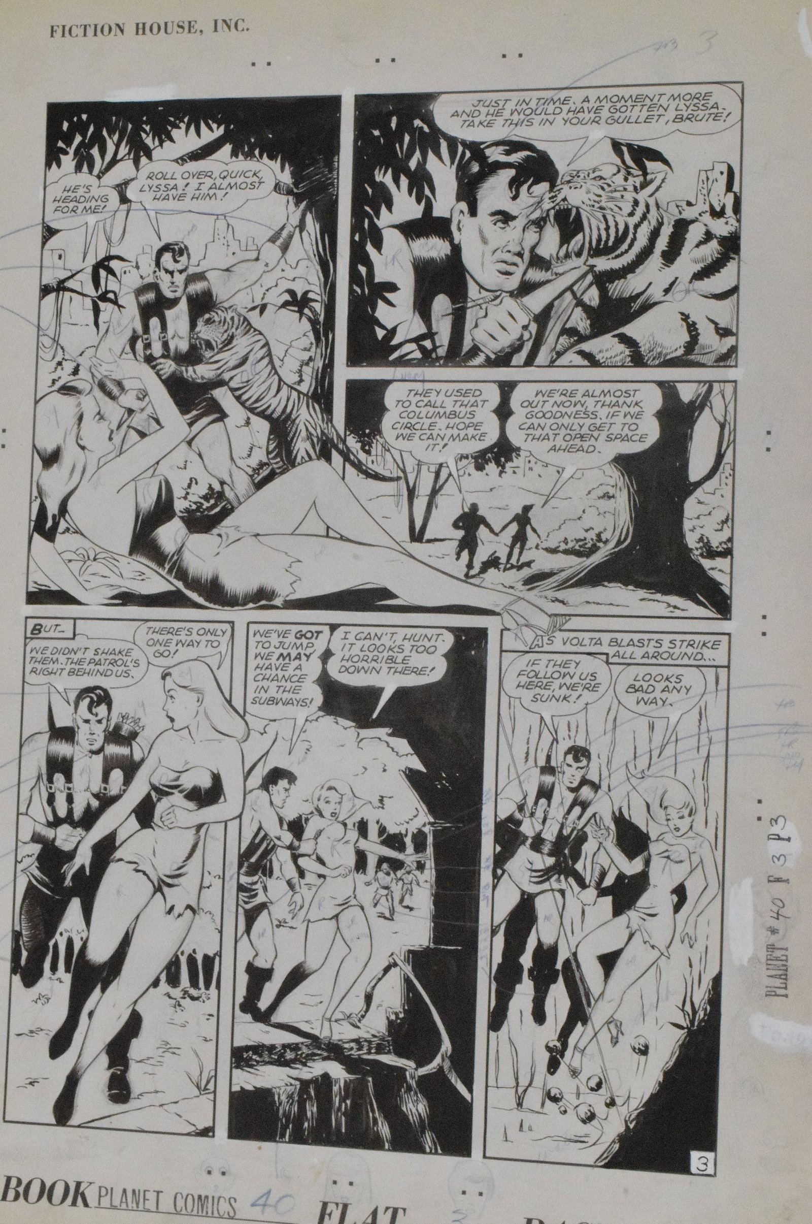 PLANET COMICS #40 ORIGINAL COMIC ART - 6