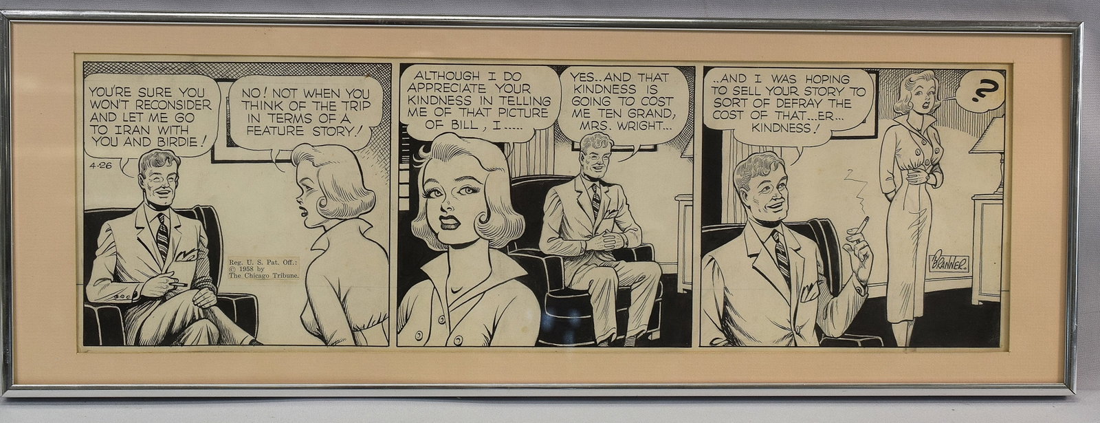 MARTIN BRANNER FRAMED ORIGINAL COMIC ART (1 of 5)