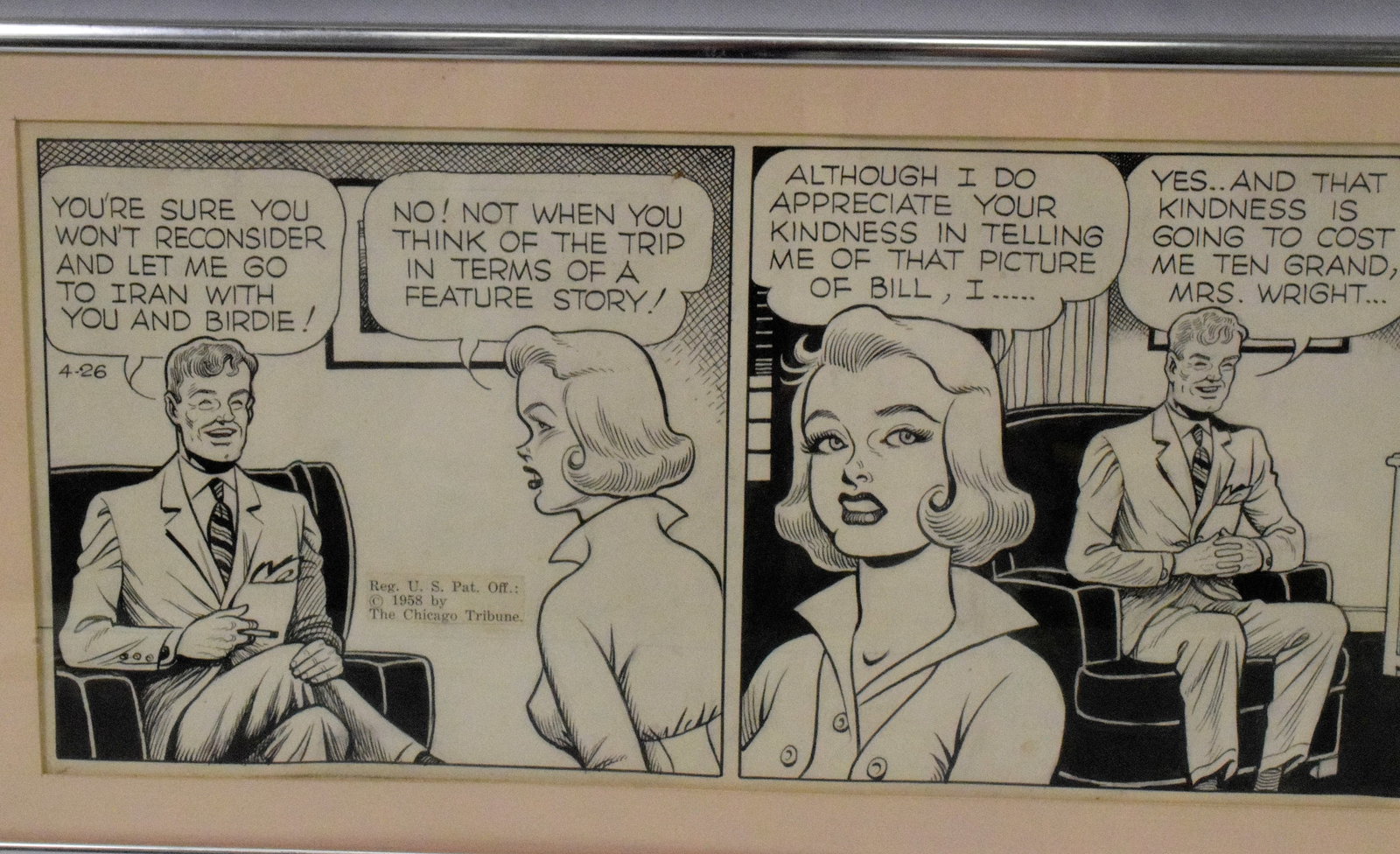 MARTIN BRANNER FRAMED ORIGINAL COMIC ART - 2