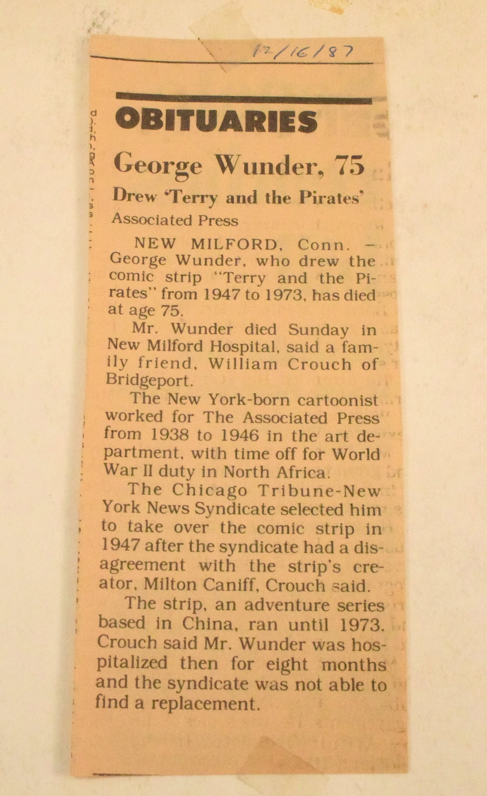 GEORGE WUNDER ORIGINAL COMIC ART - 9