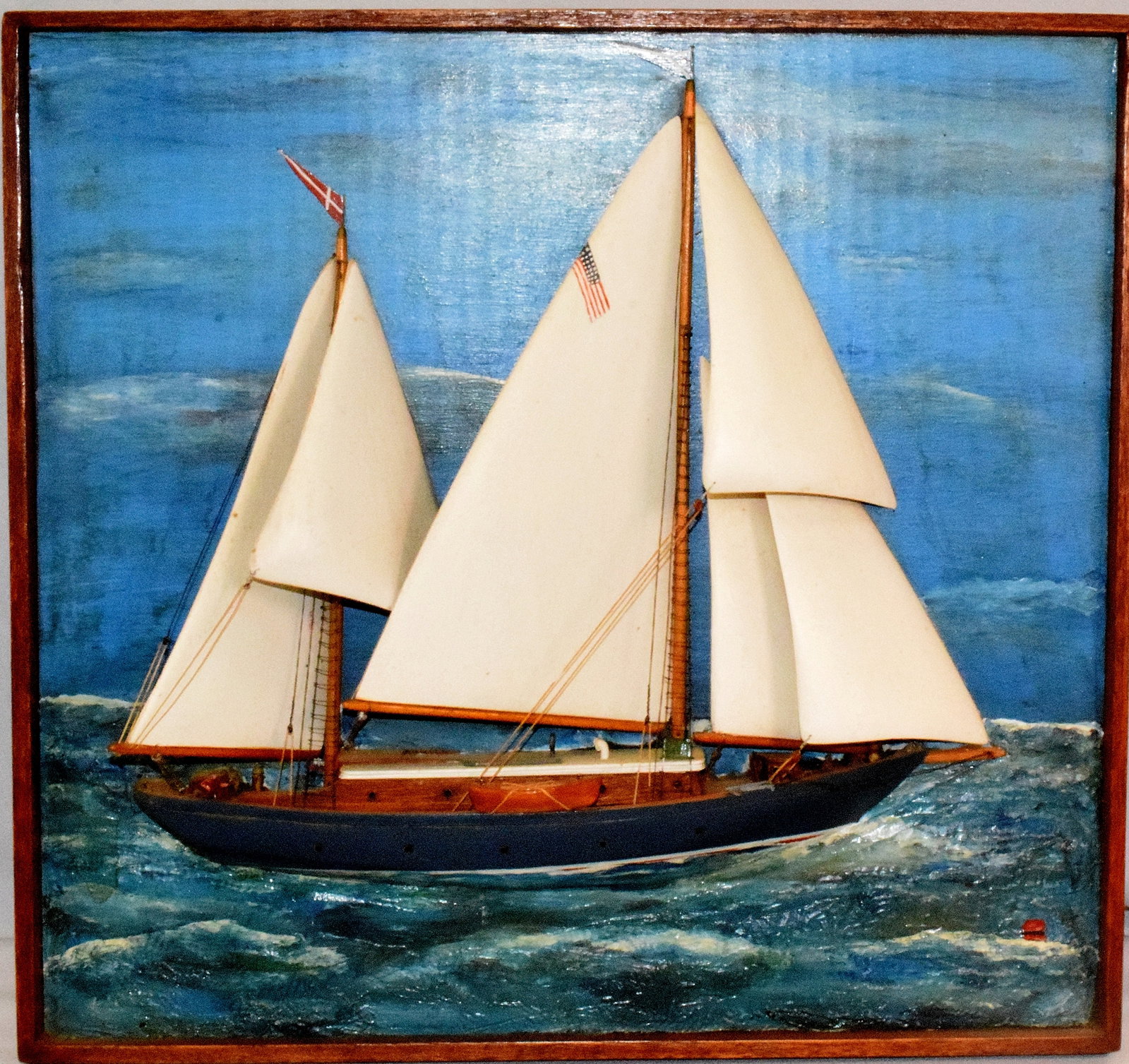 GEORGE BAKER NAUTICAL YACHT MODEL PLAQUE (1 of 4)