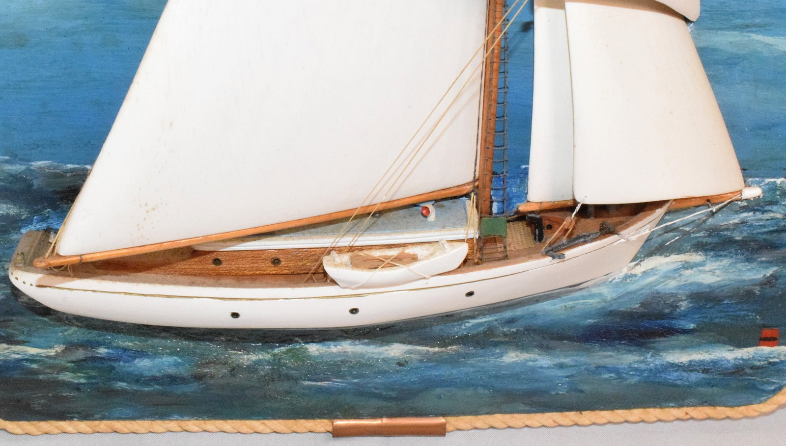 GEORGE BAKER NAUTICAL SLOOP MODEL PLAQUE - 2