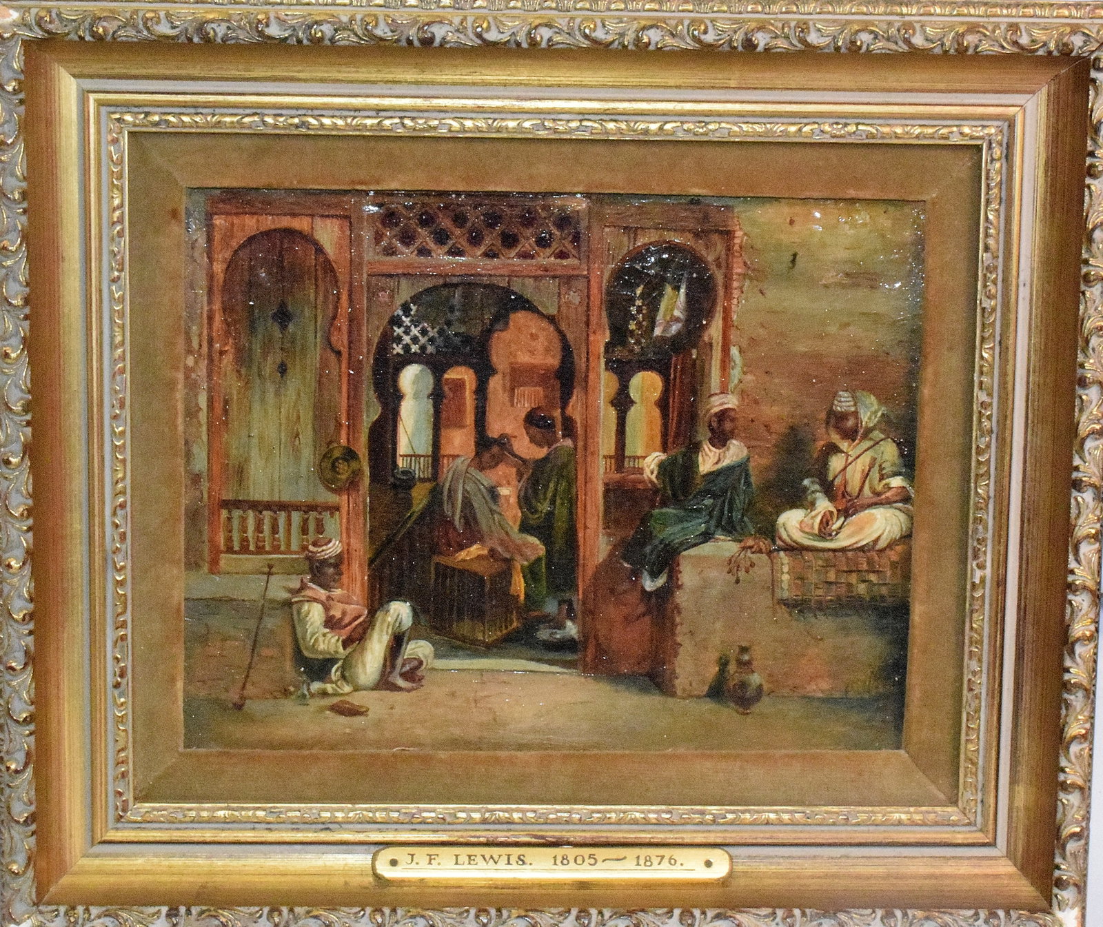 STYLE OF JOHN FREDERICK LEWIS OIL PAINTING (1 of 7)