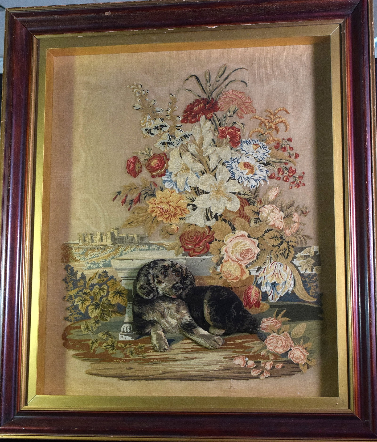 19TH ENGLISH NEEDLEWORK WALNUT SHADOW BOX (1 of 10)