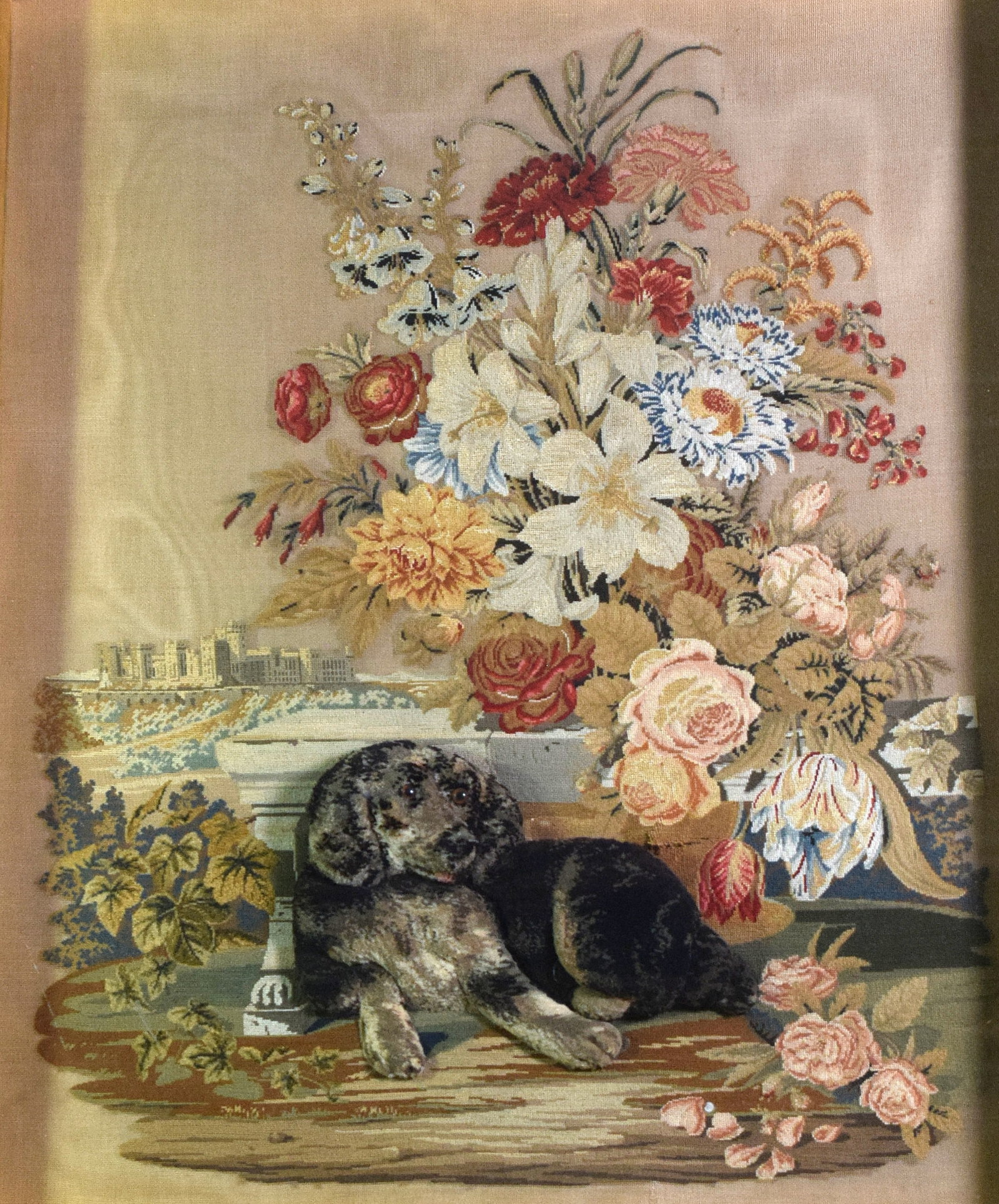 19TH ENGLISH NEEDLEWORK WALNUT SHADOW BOX - 3