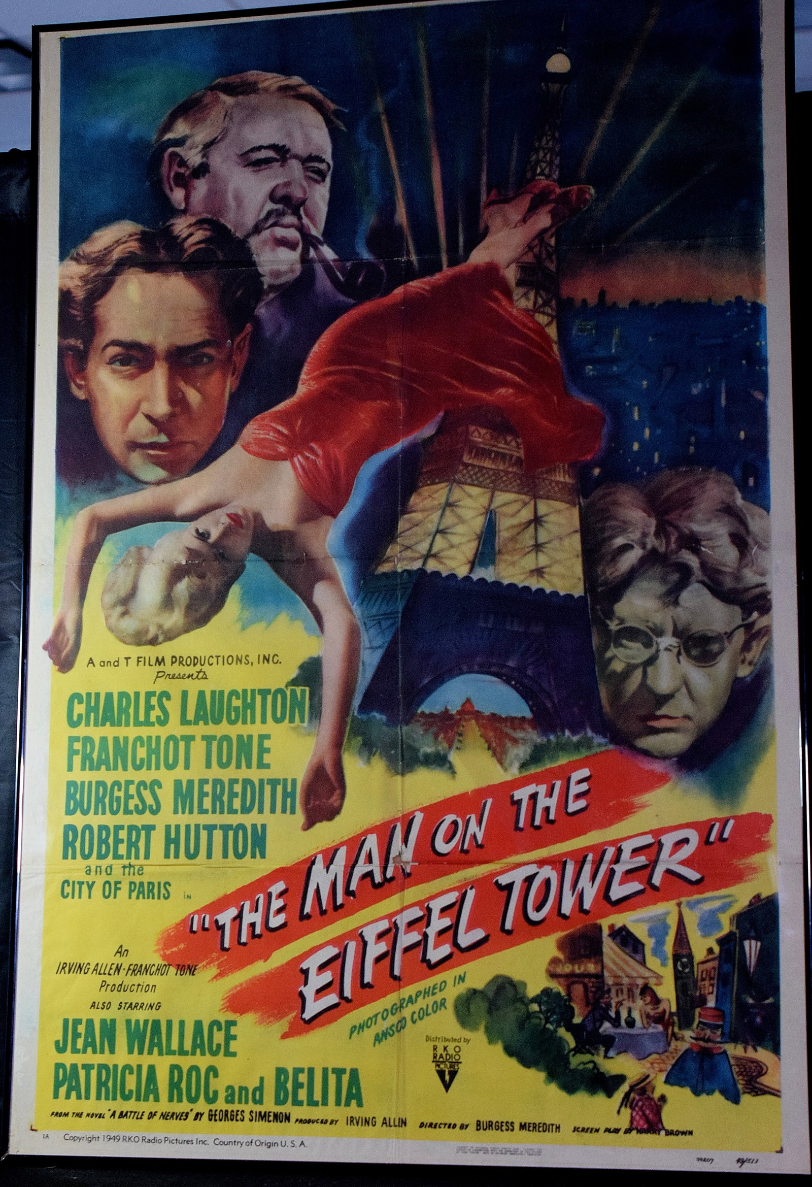 THE MAN ON THE EIFFEL TOWER FRAMED MOVIE POSTER (1 of 6)