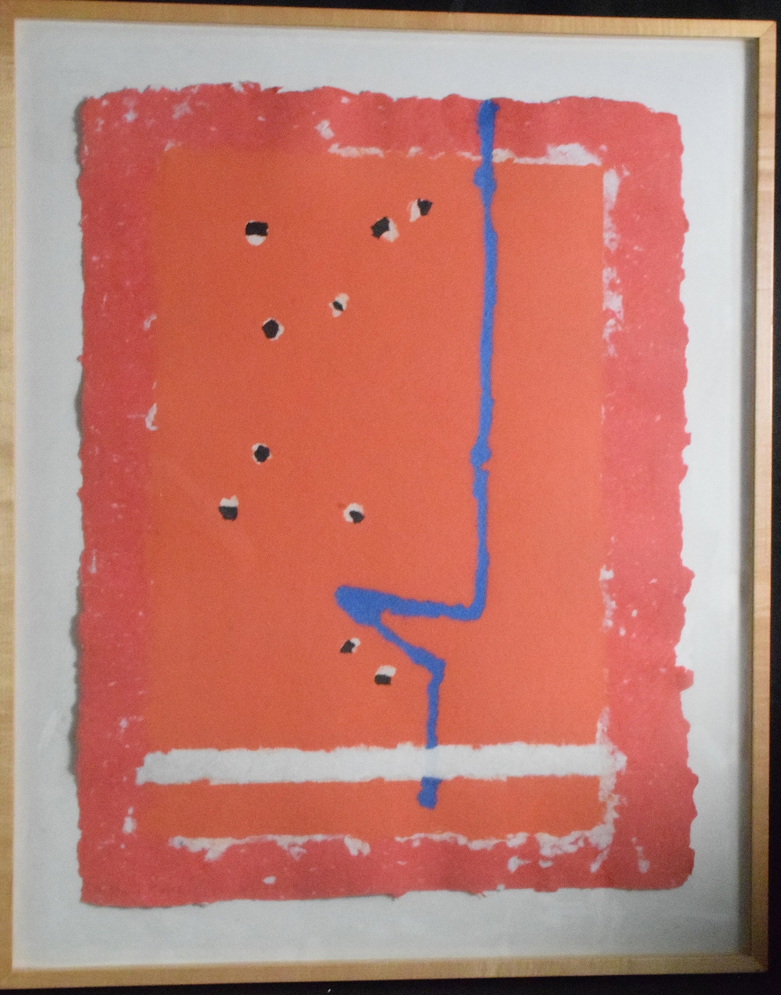 MAUD MORGAN'S " PAPER ON PAPER " ABSTRACT PRINT: Maud Morgan 1903-1999. Maud Morgan's " Paper On Paper " abstract print good condition, Signed and numbered in pencil. Limited edition of 27/27 on bottom left corner, Maud Morgan grew up in NewYork and