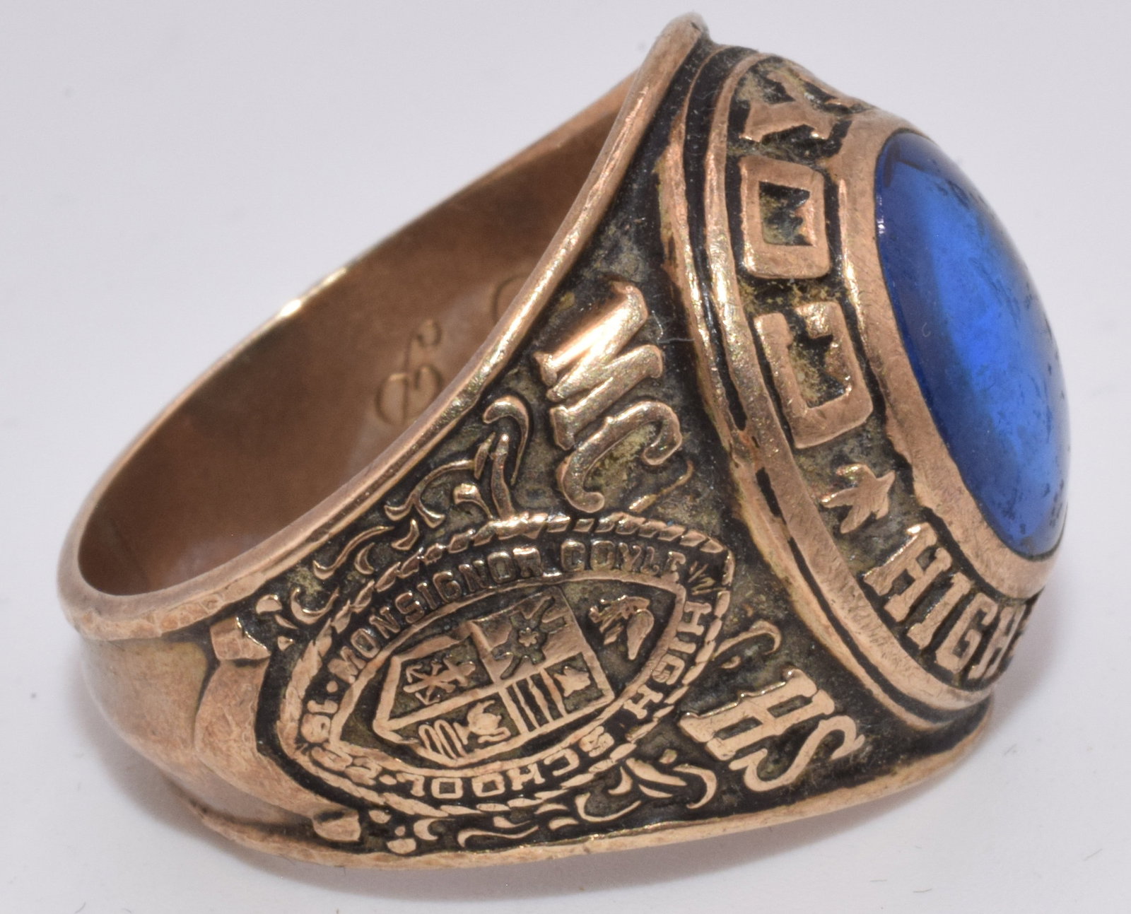 10K GOLD 1966 CLASS RING - 2