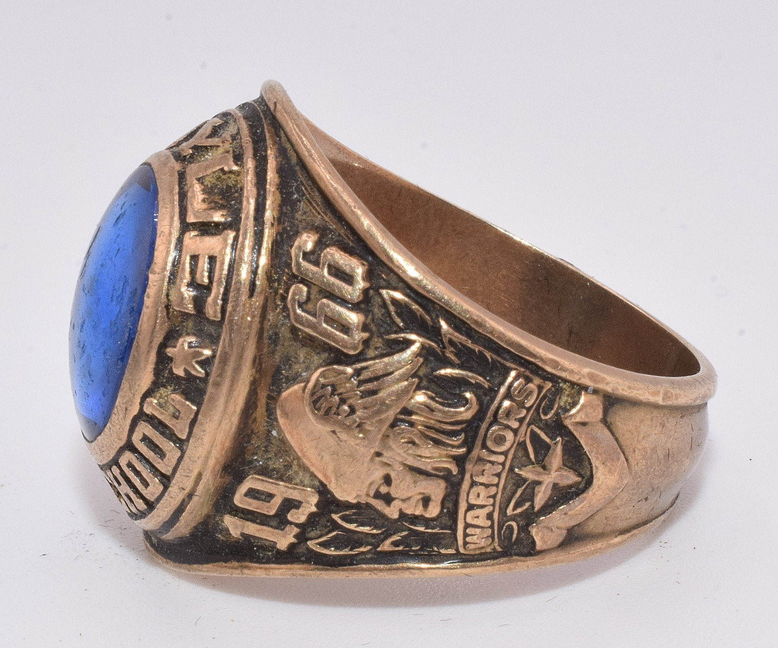 10K GOLD 1966 CLASS RING - 4