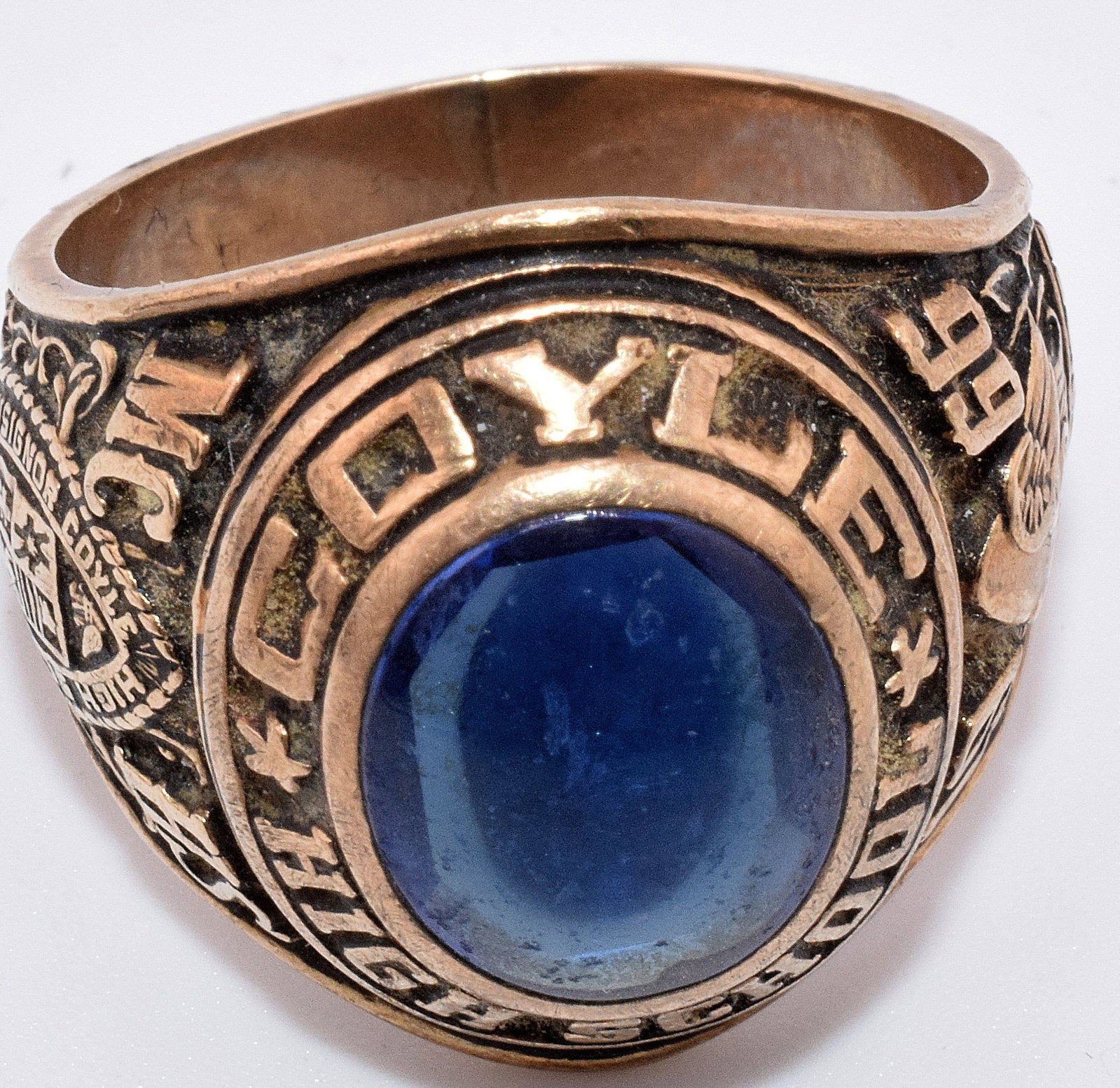 10K GOLD 1966 CLASS RING - 5