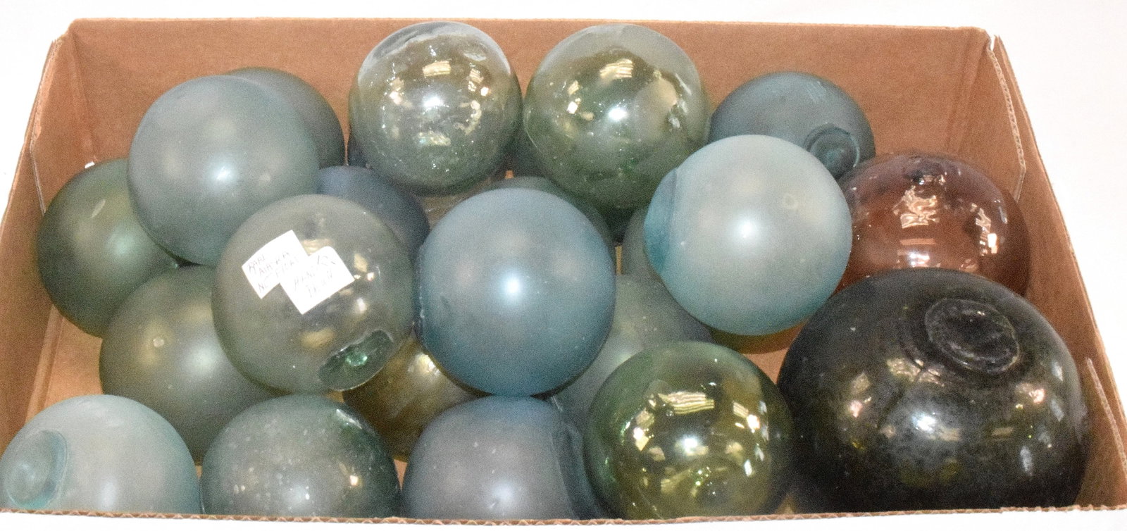 23 BLOWN GLASS FISHING NET FLOATS (1 of 5)