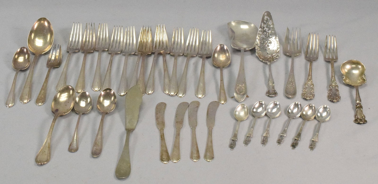 36 ASSEMBLED STERLING SILVER FLATWARE (1 of 6)