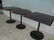3 Cast Iron Pedestal Wood Top Table