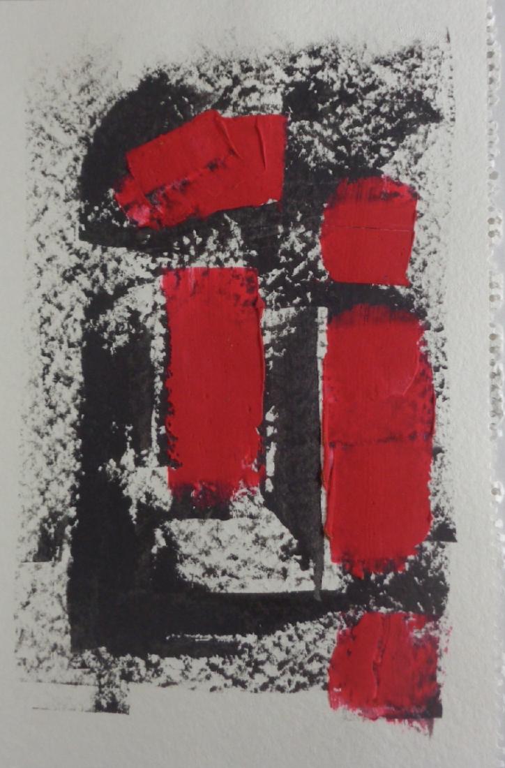 Original Abstract Modern Painting Signed Back-Stamped (1 of 3)