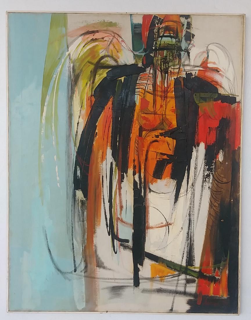 Original 1966 Abstract Figurative Painting (1 of 4)