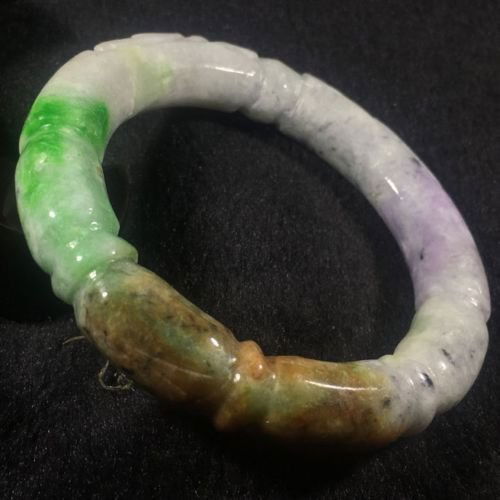AAA Certified Natural Jade Hand Carved Fine Bracelet (1 of 3)
