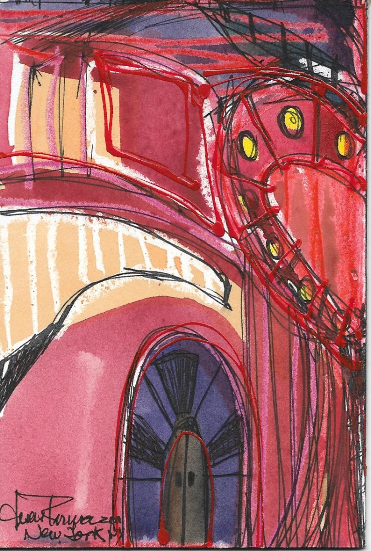 Original J Rivera Modern New York Painting 2011 Signed (1 of 2)