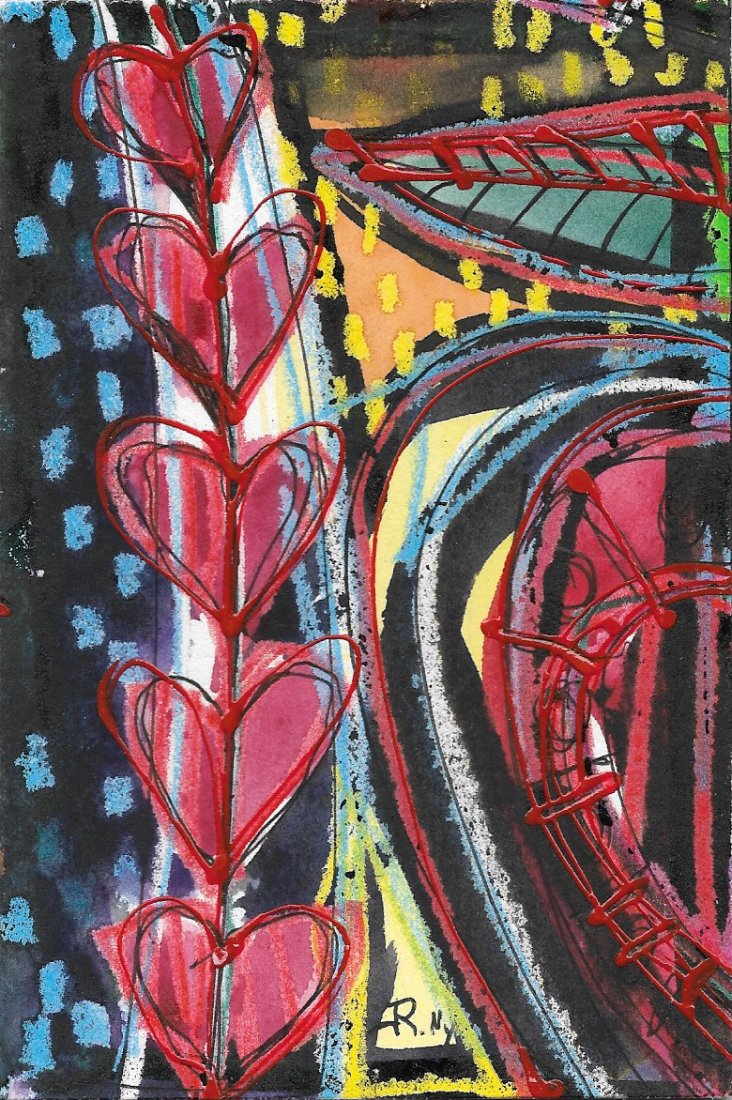 Original J Rivera Modern New York Painting 2011 Signed (1 of 2)