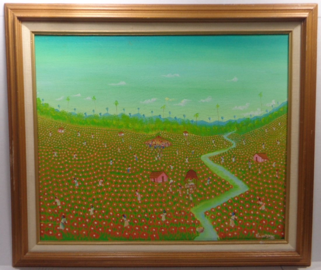 Original Haitian Oil Painting- Ethnic Art (1 of 8)