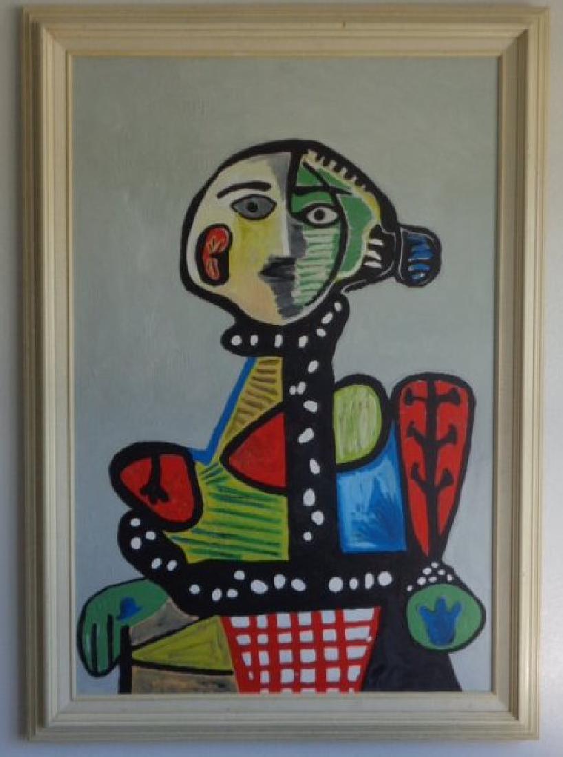 Large Contemporary Art - Picasso-"Green Face". (1 of 7)