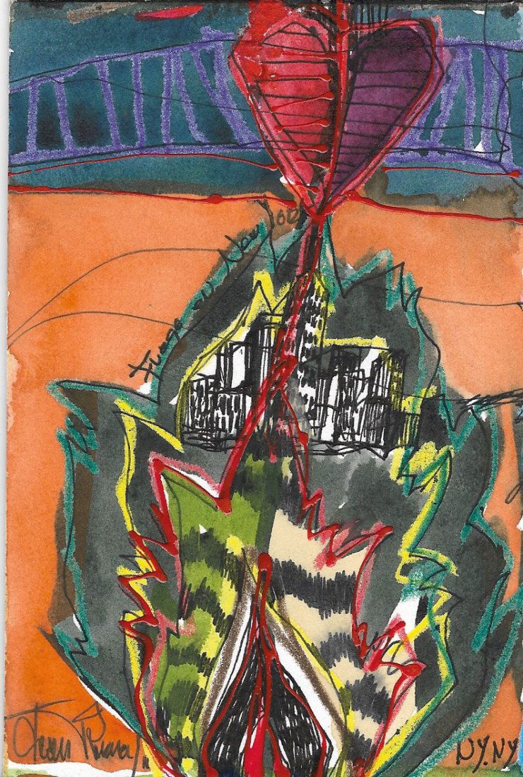 Original J Rivera Modern New York Painting 2011 Signed (1 of 2)