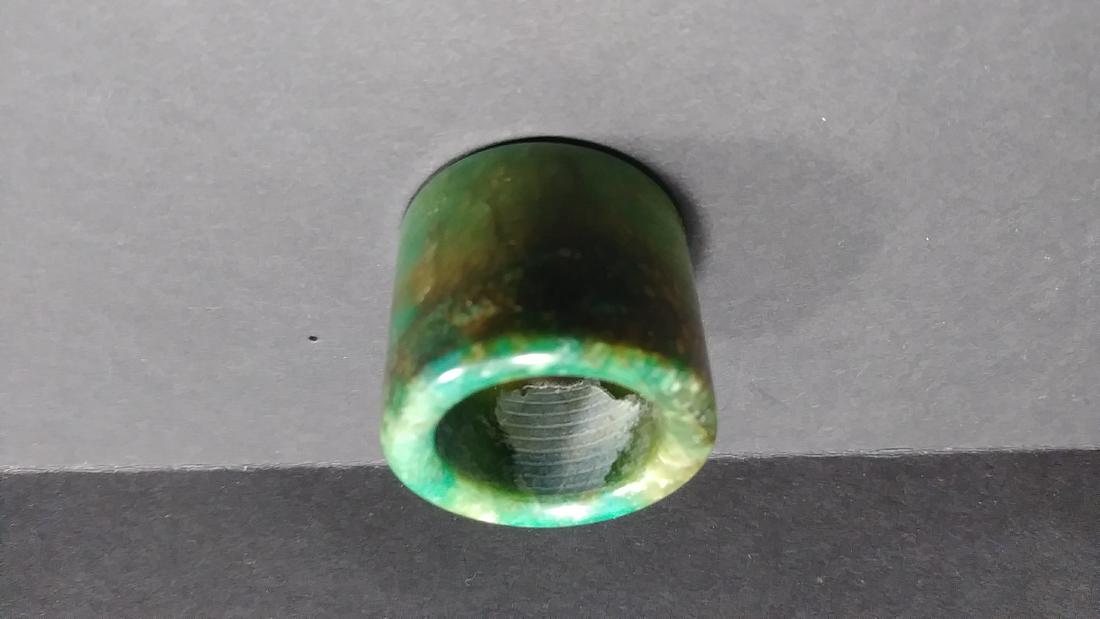 Antique Chinese Carved Natural Jade Jadeite Ring (1 of 2)