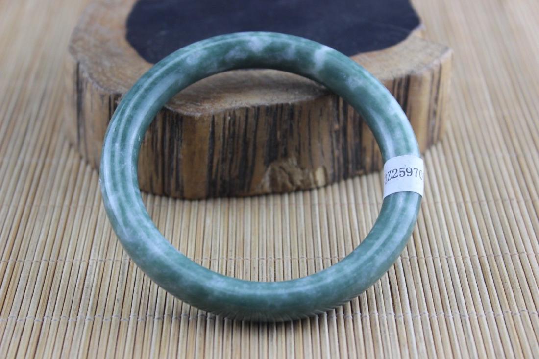 Certificated Natural Green Jade Hand-Carved Bracelet (1 of 2)