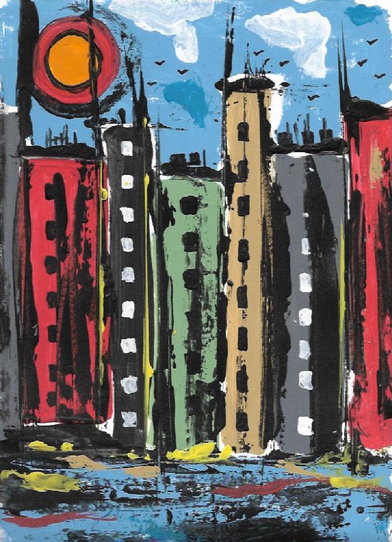 Original Abstract New York Expressionism Painting Signe (1 of 2)