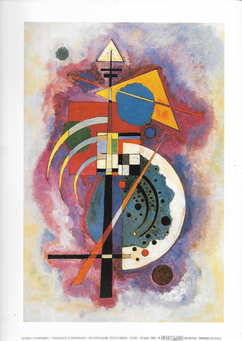 Wassily Kandinsky Printed in Italy: Wassily Kandinsky Printed in Italy. Size: 9 1/2 x 11 3/4 in.