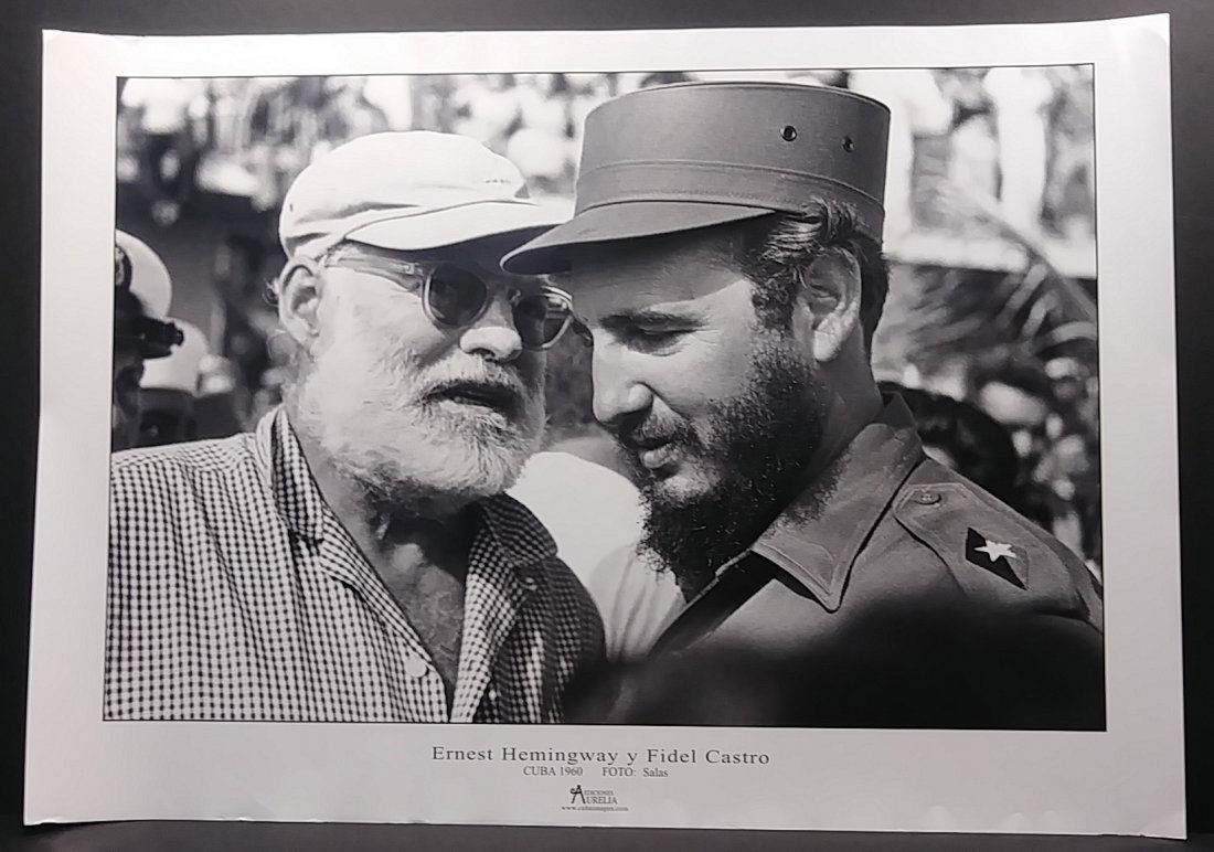 Fidel Castro & Ernest Hemingway,Photo by Salas Hab 1960 (1 of 3)
