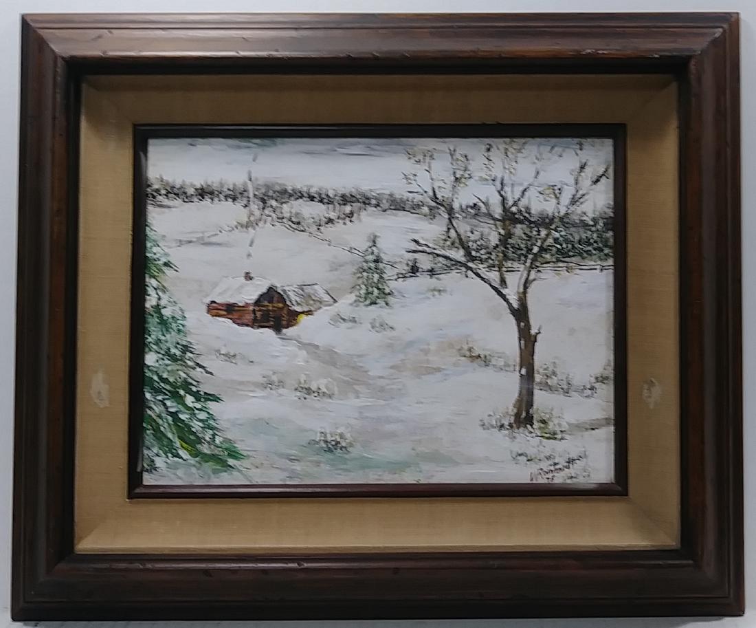 1975 Original Oil Painting Impressionist Lanscape Signe: 1975 Original Oil Painting Impressionist Lanscape Signed W Reinbrandt. Approx Painting Size: 12 x 9 in - Approx Frame Size: 18 x 15 x 2 in