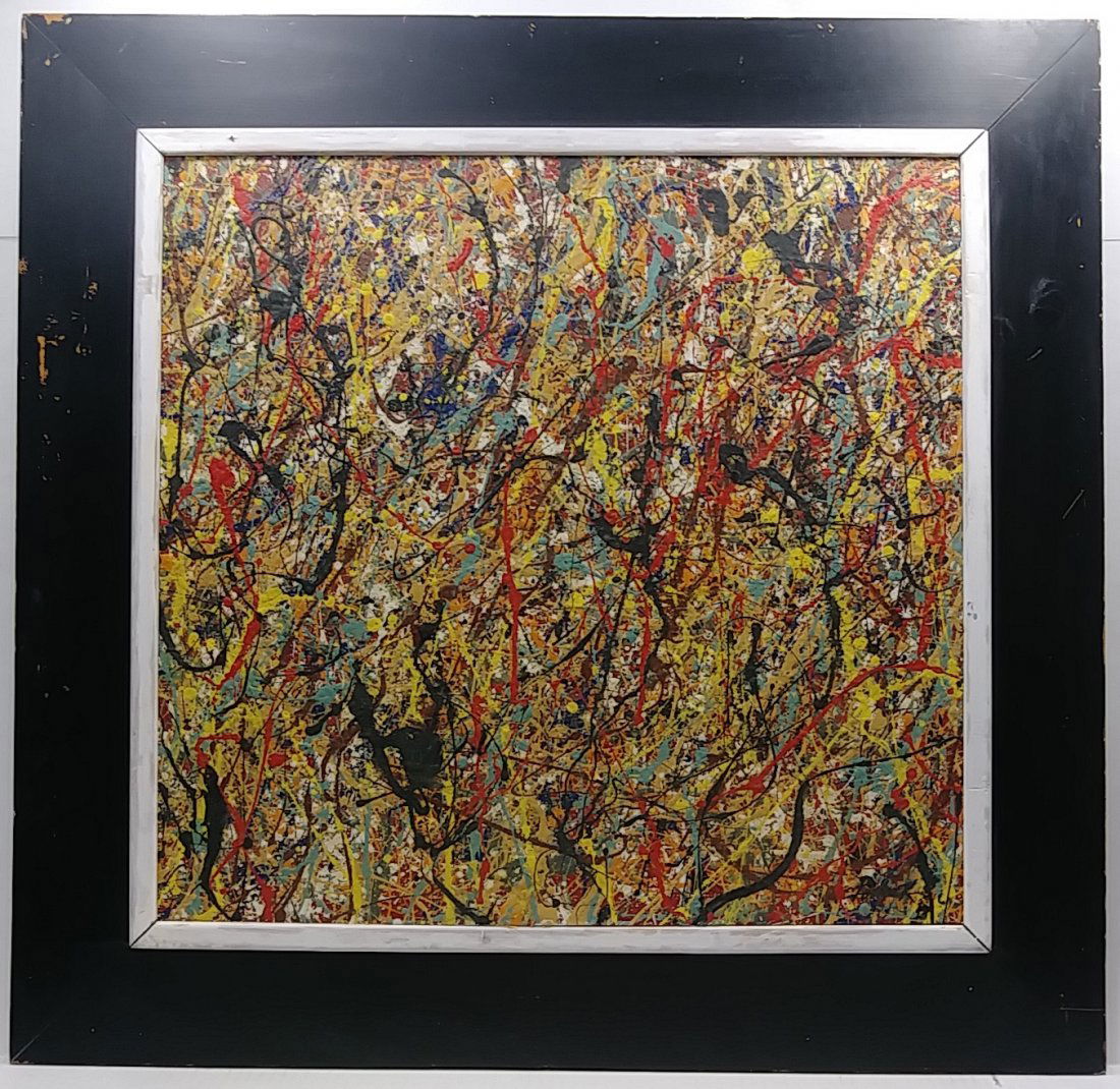 1951 Jackson Pollock Abstract Painting Signed (1 of 7)