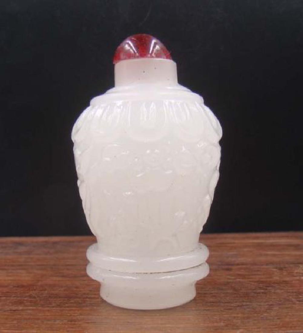 Handmade Carving White Jade Snuff Bottles (1 of 3)