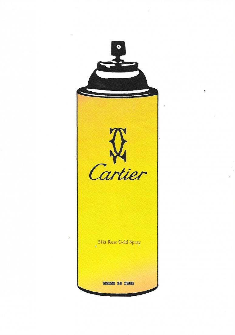 Death NYC Pop Art Lithograph W/COA - CARTIER: Death NYC Pop Art Lithograph W/Certificated of Authenticity. Extra Tick Paper Size: 8 1/4 x 11 3/4 Inches. Excellent Condition