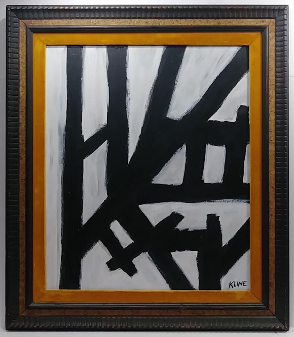 Untitled, 1957 Framed Abstract Painting Signed Kline (1 of 9)