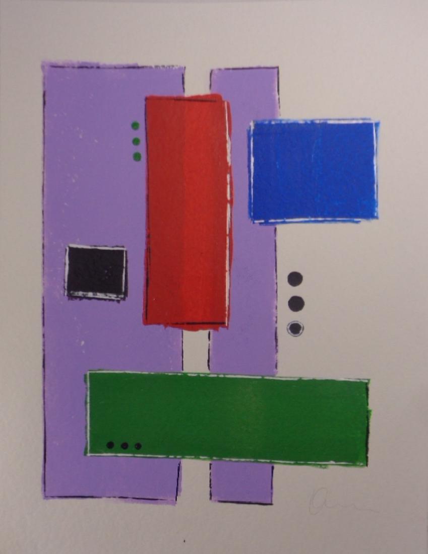 Original Abstract Modern Painting signed Front-Stamped (1 of 3)