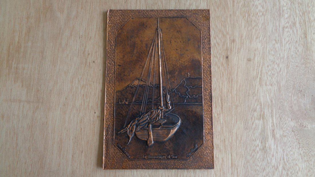 Engraving Pressed Copper Plate Art by Artist
