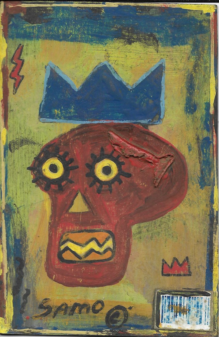 Jean-Michele Basquiat NYC Street Art Postcard Painting. (1 of 2)